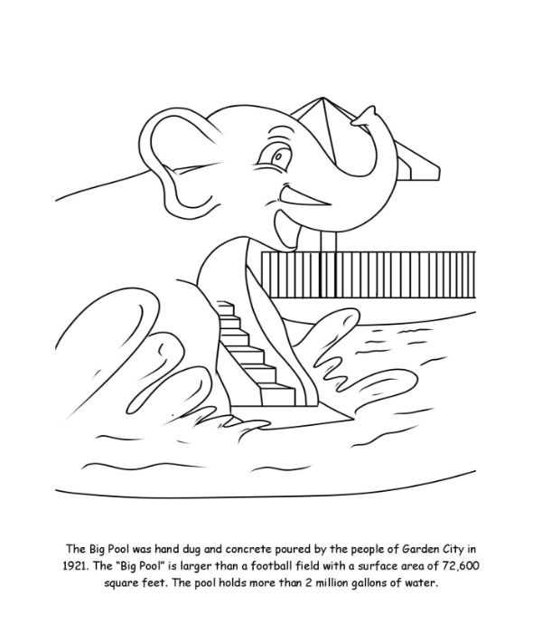 The Big Pool Coloring Page